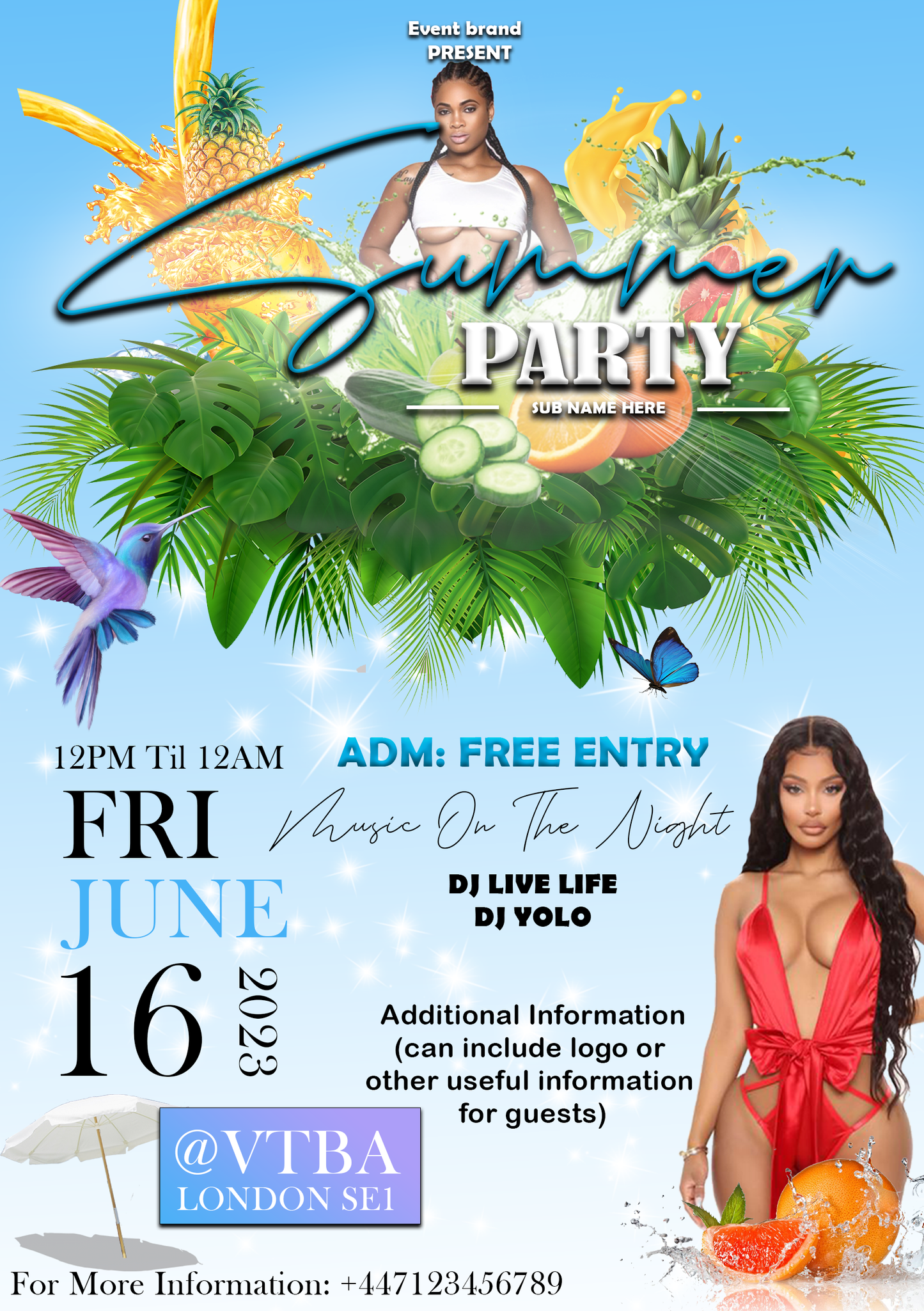 Summer Flyer day Party Flyer